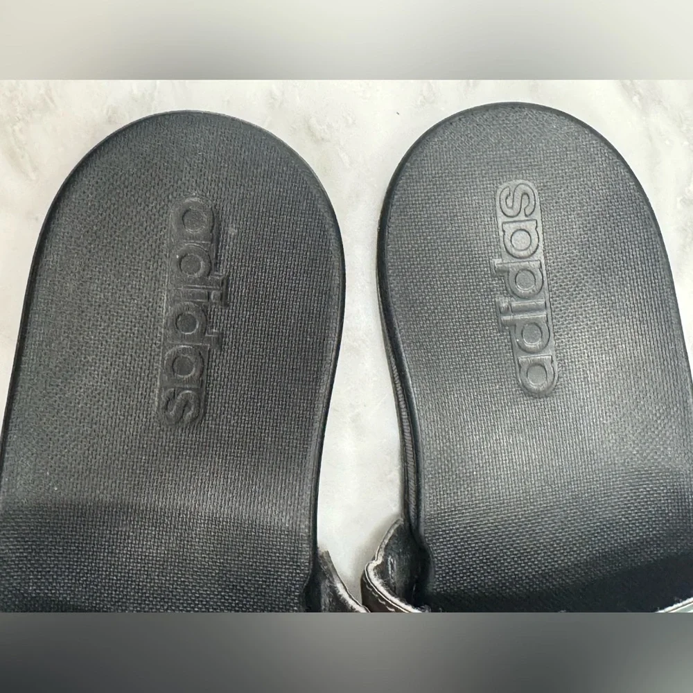 Adidas Camouflage 13K Black Slides Sandals boys kids size 13 camo slip on shoes